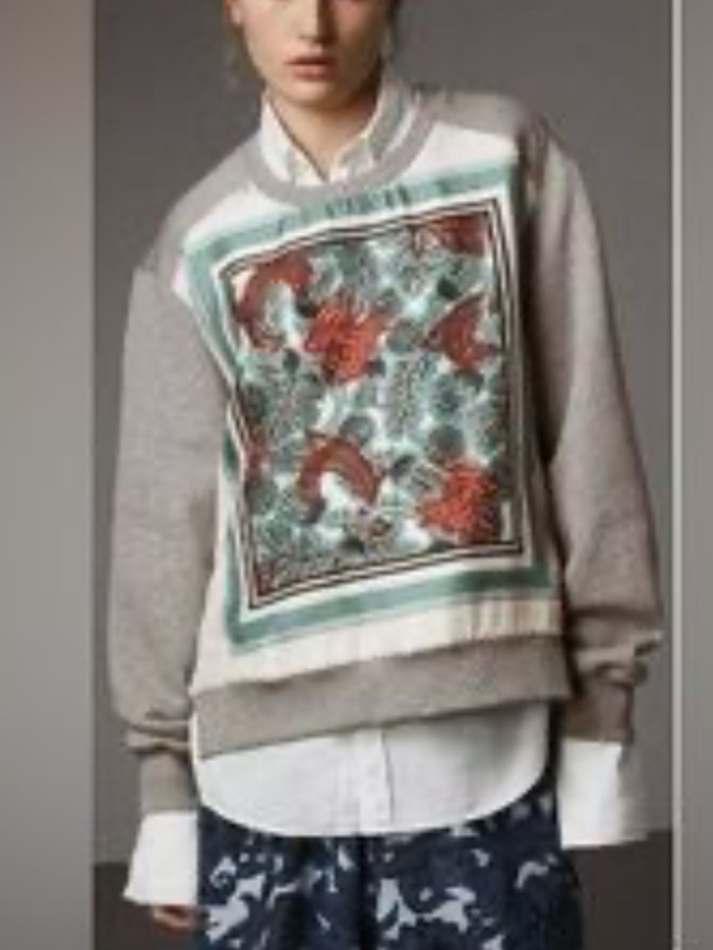 Burberry silk print sweatshirt